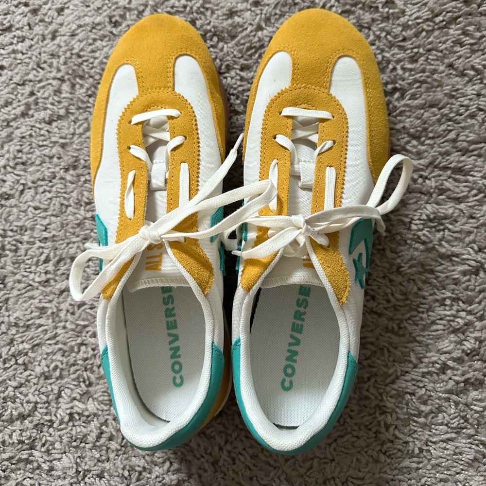 Converse Yellow and White Low-Top Sneakers